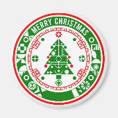 Vrolijk kerstfeest magneet (Voorkant)