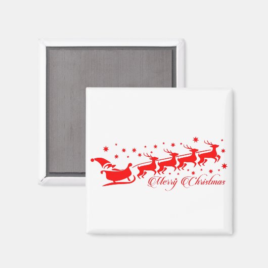 Vrolijk kerstfeest magneet (Voorkant / Achterkant)