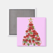 Vrolijk kerstfeest magneet (Voorkant / Achterkant)