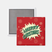 Vrolijk kerstfeest magneet (Voorkant / Achterkant)