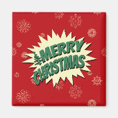 Vrolijk kerstfeest magneet (Voorkant)