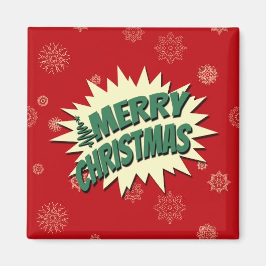 Vrolijk kerstfeest magneet (Voorkant)