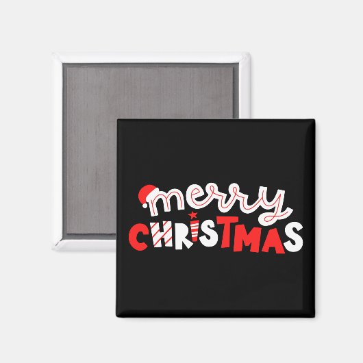 Vrolijk kerstfeest magneet (Voorkant / Achterkant)