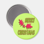 Vrolijk kerstfeest magneet (Voorkant / Achterkant)