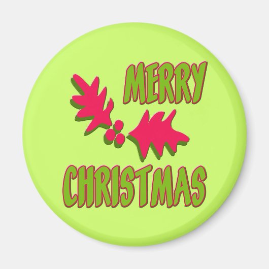 Vrolijk kerstfeest magneet (Voorkant)