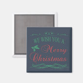 Vrolijk kerstfeest magneet (Voorkant / Achterkant)
