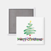 Vrolijk kerstfeest magneet (Voorkant / Achterkant)