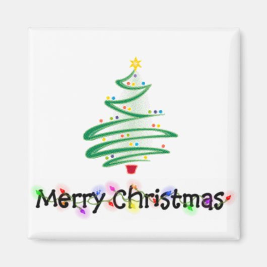 Vrolijk kerstfeest magneet (Voorkant)