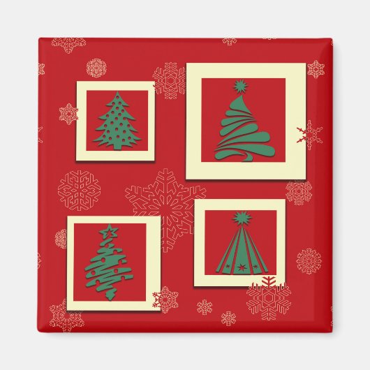 Vrolijk kerstfeest magneet (Voorkant)