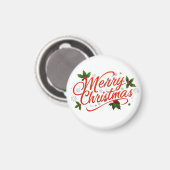 Vrolijk kerstfeest magneet (Voorkant / Achterkant)