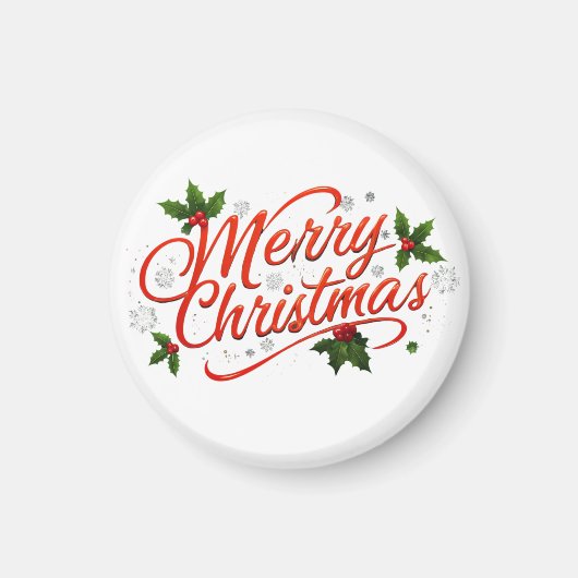 Vrolijk kerstfeest magneet (Voorkant)