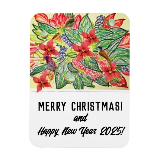 Vrolijk kerstfeest! magneet (Verticaal)