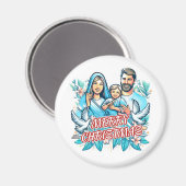 Vrolijk kerstfeest magneet (Voorkant / Achterkant)