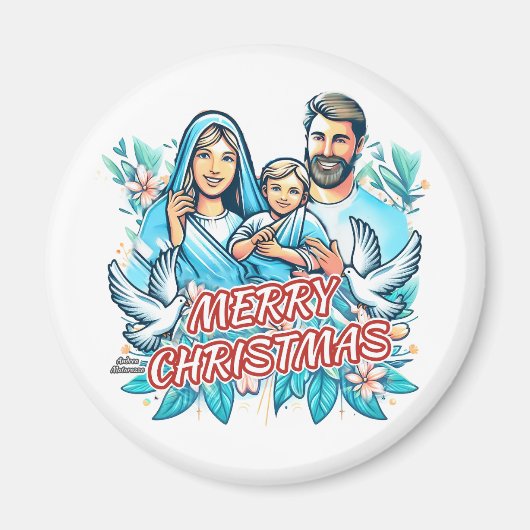 Vrolijk kerstfeest magneet (Voorkant)