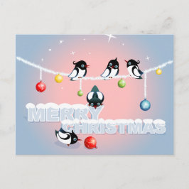 Vrolijk Kerstfeest - Magpies Bubbles Snow Feestdagenkaart