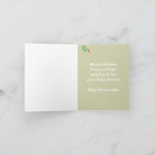 Vrolijk kerstfeest Mam Barn Owl Waterverf Feestdagen Kaart (Binnen)