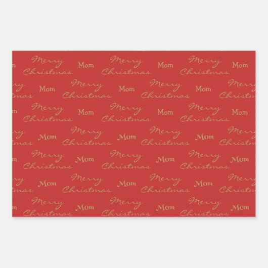Vrolijk kerstfeest mam prettige feestdagen | groen inpakpapier vel (Voorkant 2)