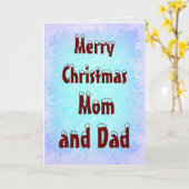 Vrolijk kerstfeest mama en papa kaart (Gele Bloem)