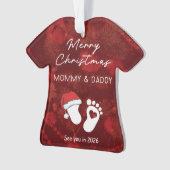 Vrolijk kerstfeest mama en papa ornament (voorkant)