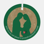 Vrolijk kerstfeest mama en papa Tot ziens in 2026 Glas Ornament (Achterkant)