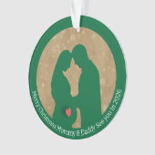 Vrolijk kerstfeest mama en papa Tot ziens in 2026 Ornament (voorkant)