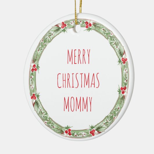 Vrolijk kerstfeest mama liefde Kinder feestelijke  Keramisch Ornament (Links)