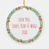 Vrolijk kerstfeest mama liefde Kinder feestelijke  Keramisch Ornament (Achterkant)