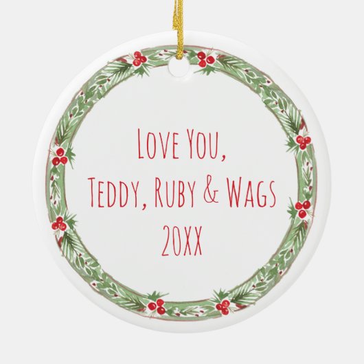 Vrolijk kerstfeest mama liefde Kinder feestelijke  Keramisch Ornament (Achterkant)