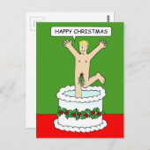 Vrolijk kerstfeest Man van een Cake Briefkaart (Voorkant / Achterkant)