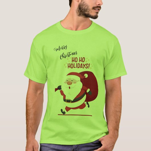 Vrolijk kerstfeest Mannen Basic T-Shirt (Voorkant)