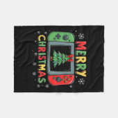 Vrolijk Kerstfeest Mannen Jongens Kinder Gaming Ga Fleece Deken (Voorkant (Horizontaal))