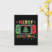 Vrolijk Kerstfeest Mannen Jongens Kinder Gaming Ga Kaart (Gele Bloem)