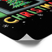 Vrolijk Kerstfeest Mannen Jongens Kinder Gaming Ga Poster (Hoek)