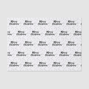 Vrolijk kerstfeest - Manuscript typografie en ster Tissuepapier