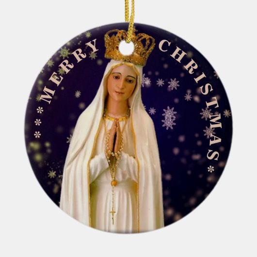 Vrolijk kerstfeest | Mary virgin | Keramisch Ornam Keramisch Ornament (Voorkant)