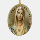 Vrolijk kerstfeest | Mary virgin | Keramisch Ornam Keramisch Ornament (Rechts)