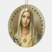 Vrolijk kerstfeest | Mary virgin | Keramisch Ornam Keramisch Ornament (Links)