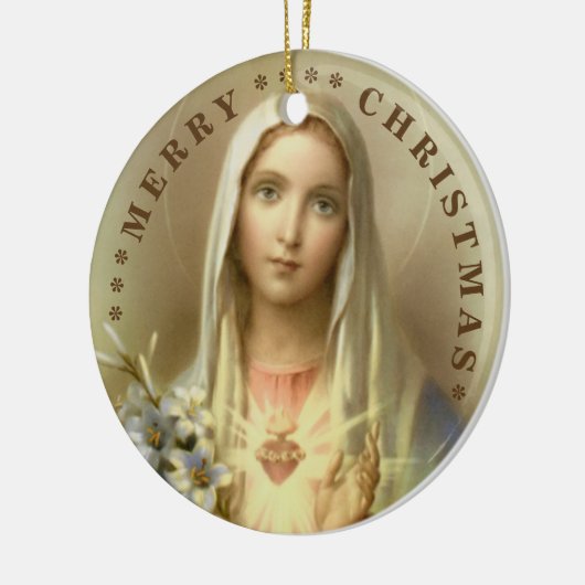 Vrolijk kerstfeest | Mary virgin | Keramisch Ornam Keramisch Ornament (Links)