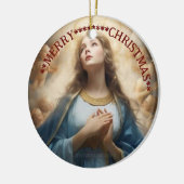 Vrolijk kerstfeest | Mary virgin | Keramisch Ornam Keramisch Ornament (Links)
