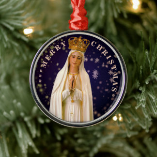 Vrolijk kerstfeest | Mary virgin | Keramisch Ornam Metalen Ornament