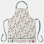 Vrolijk kerstfeest Matig Minimale kerstboom Schort (Voorkant)
