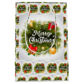 Vrolijk kerstfeest medium cadeauzakje (Voorkant)