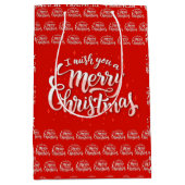 Vrolijk kerstfeest medium cadeauzakje (Voorkant)