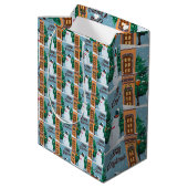 Vrolijk kerstfeest medium cadeauzakje (Achterkant Gekanteld)