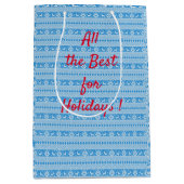 Vrolijk kerstfeest medium cadeauzakje (Voorkant)