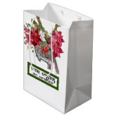 Vrolijk kerstfeest! medium cadeauzakje (Achterkant Gekanteld)