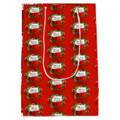 Vrolijk kerstfeest medium cadeauzakje (Achterkant)
