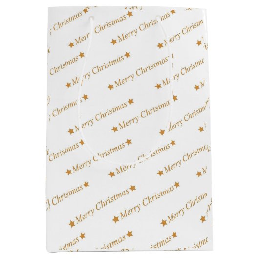 "Vrolijk kerstfeest" Medium Cadeauzakje (Voorkant)