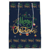 Vrolijk kerstfeest medium cadeauzakje (Achterkant)