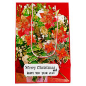 Vrolijk kerstfeest! medium cadeauzakje (Achterkant)